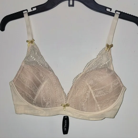 NWT- Elegant Lace Bralette in Cream Sz 36D - Picture 2 of 5